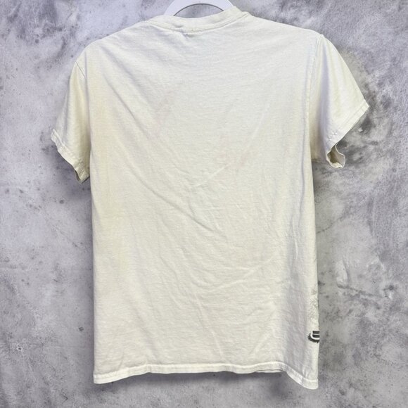 Y2K Style Grunge Cross Shirt Mens Small White Short Sleeve - Picture 2 of 16